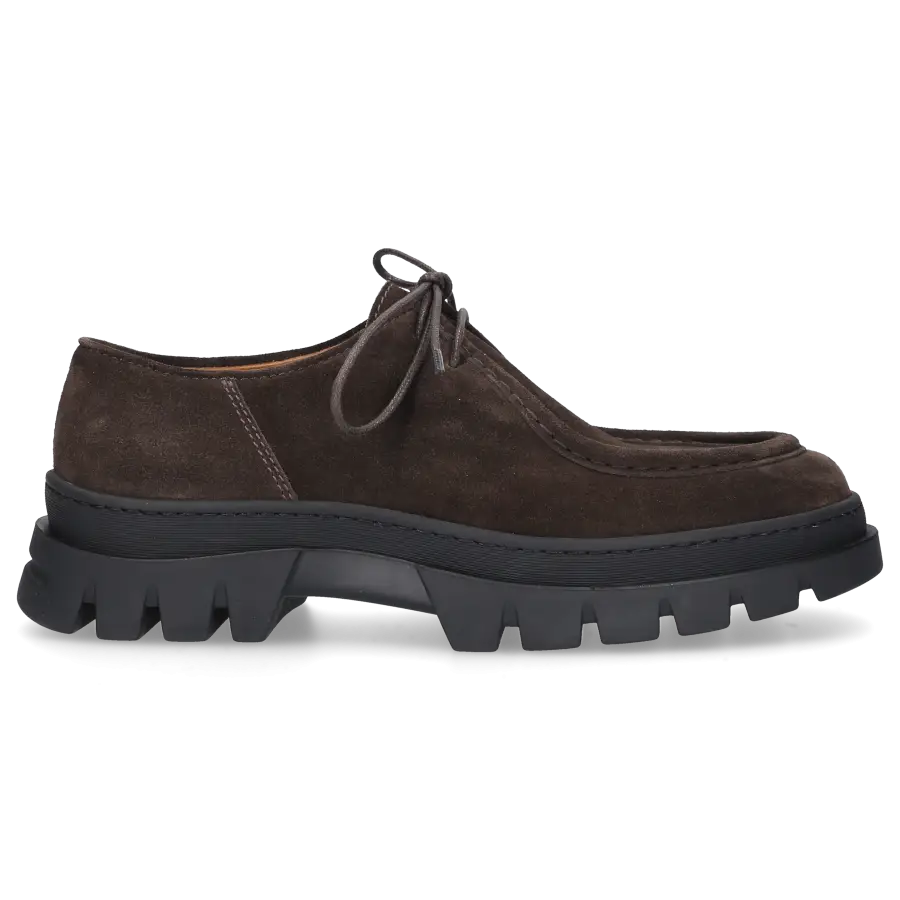 Henderson - Schnürschuhe 82242 Kalbsveloursleder - braun