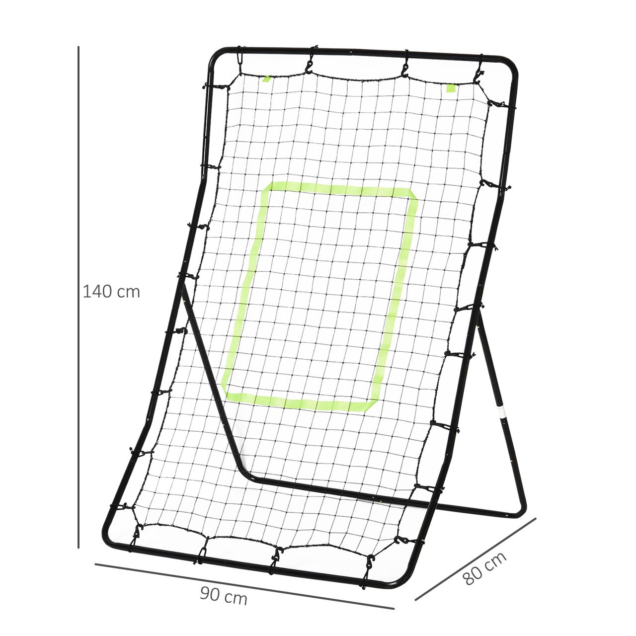 HOMCOM Kickback Rebounde Schwarz 75x126cm