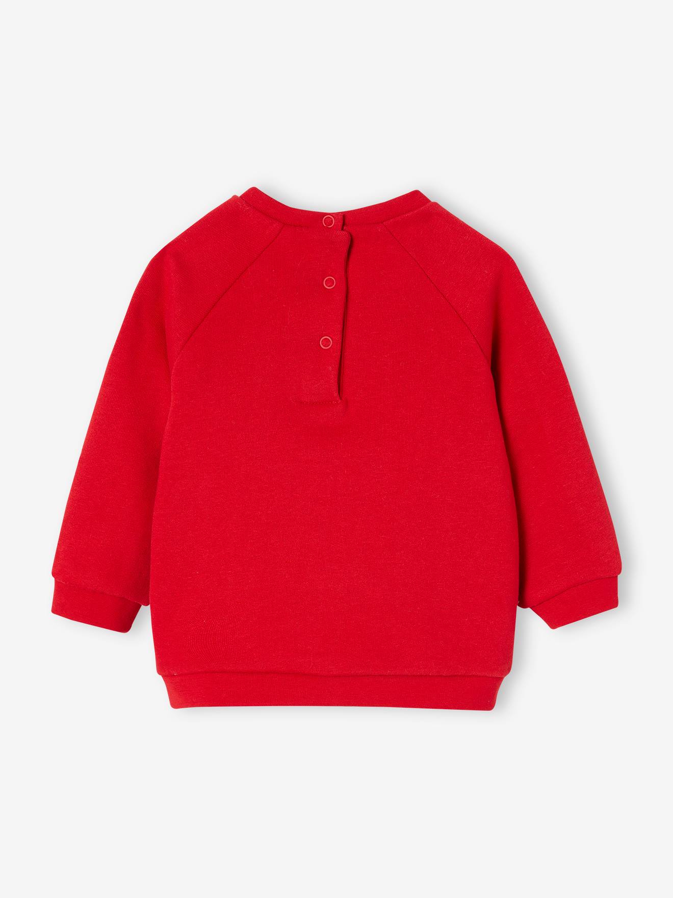 Sweat bébé en molleton personnalisable rouge
