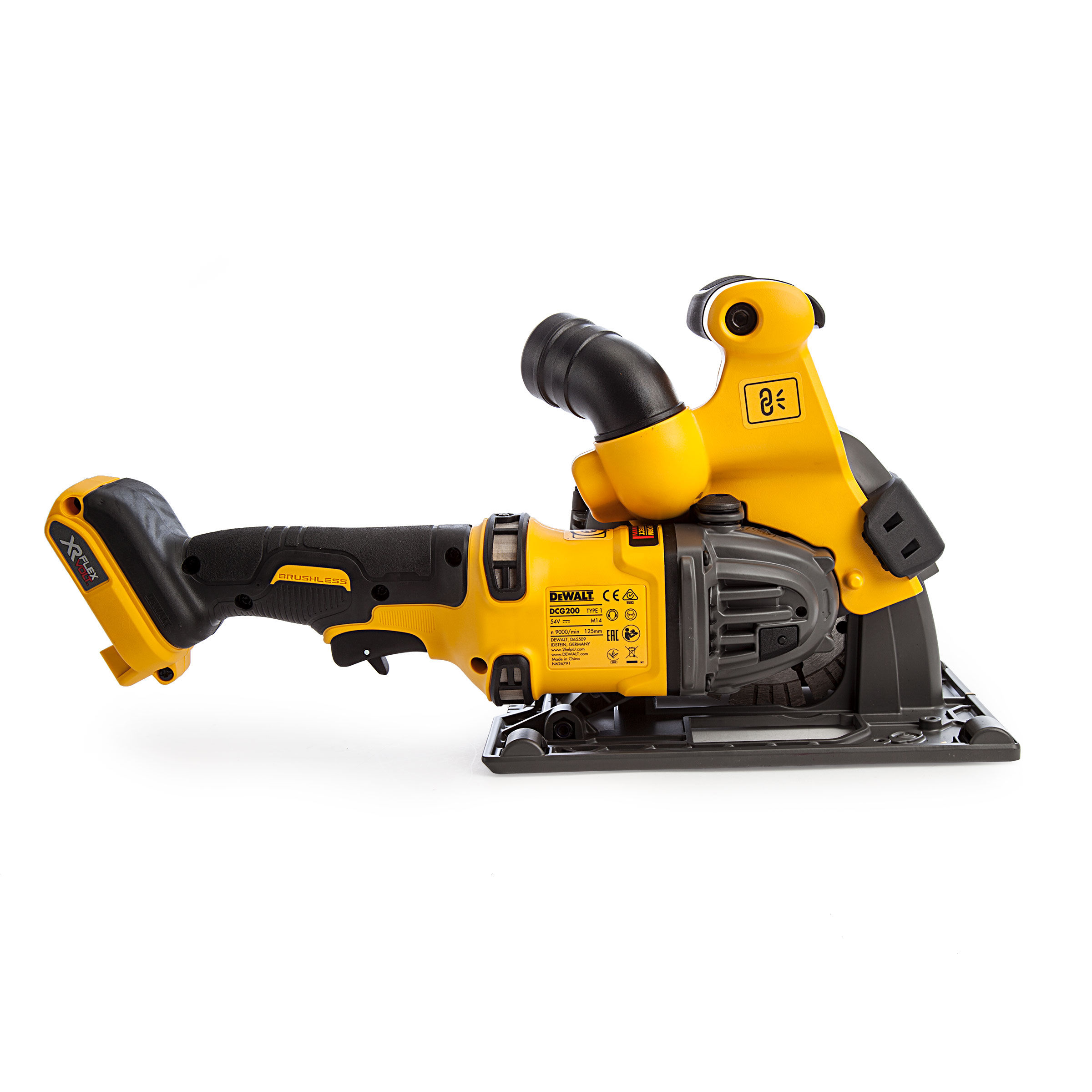Mașină de șlefuit DeWalt DCG200NT-XJ Flexvolt, 54 V, Li-ion, 0-32 mm, fără baterii și încărcător