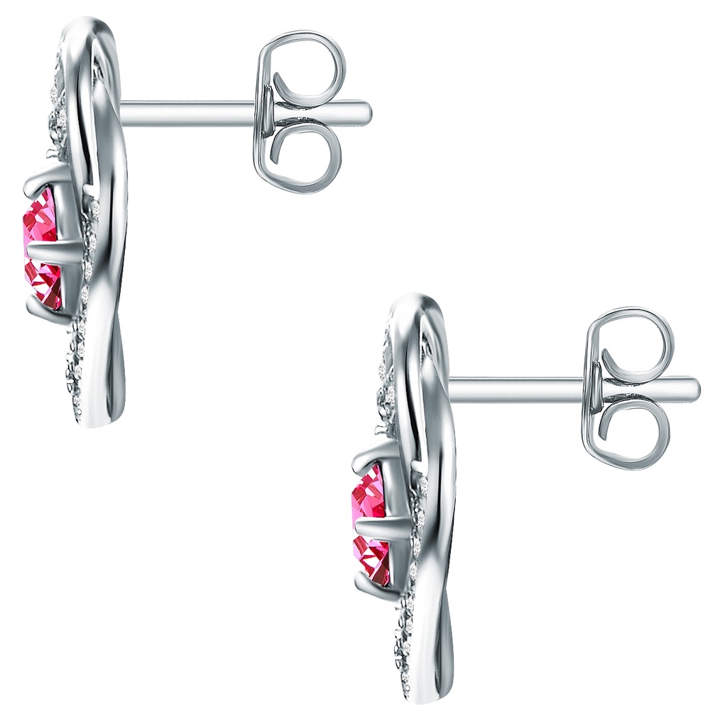 Rafaela Donata Clous d'oreilles à cristaux Swarovski Coeur Argent sterling Orné de cristaux Swar Boucles d'oreilles