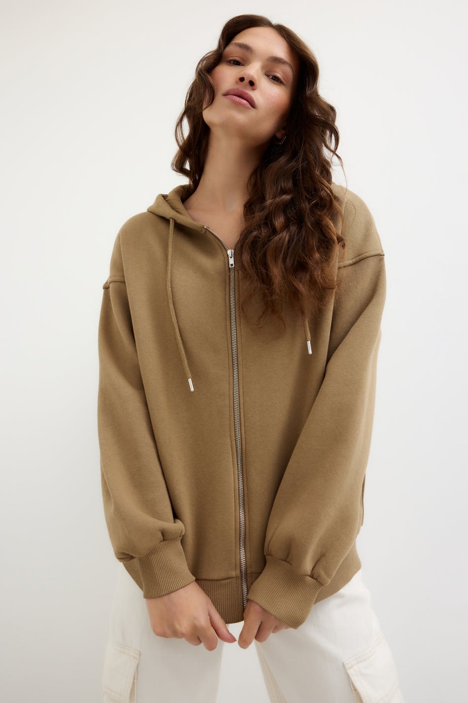 Oversized zip hoodie