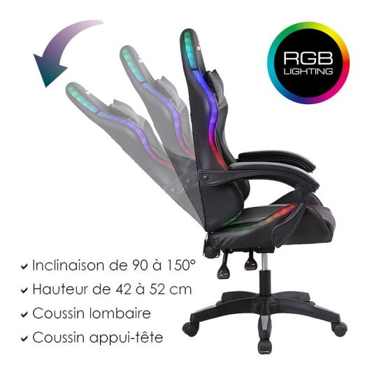 Scaun de gaming AMSTRAD 900 LED