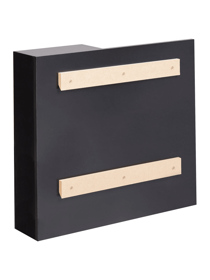 Beliani Bad-Spiegelschrank JOINVILLE in Schwarz - (W) 60 x (H) 54 x (L) 14 cm günstig kaufen onesize