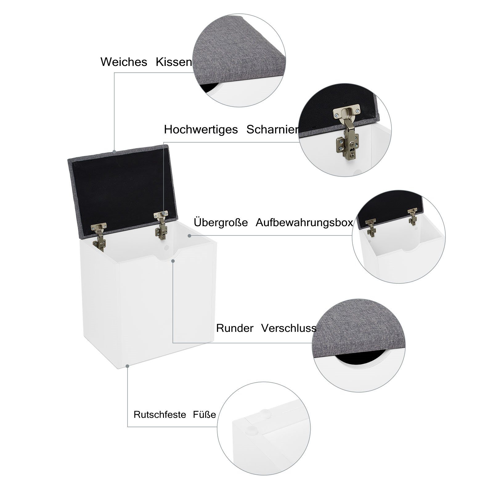 Mondeer Essgruppe (Set, 5-tlg), 4 Stühle und 1 Tisch,weiß