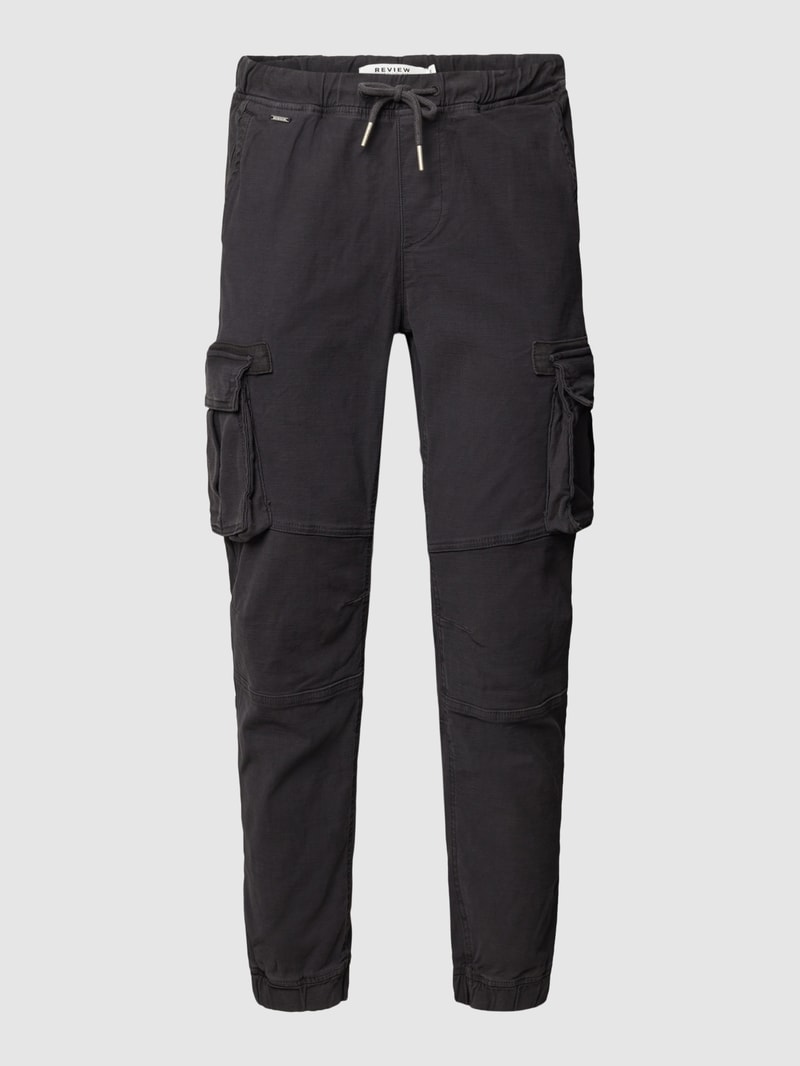 Cargohose mit Label-Detail in anthrazit