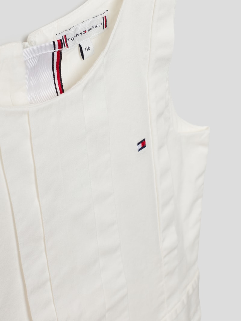 Kleid mit Rundhalsausschnitt in offwhite