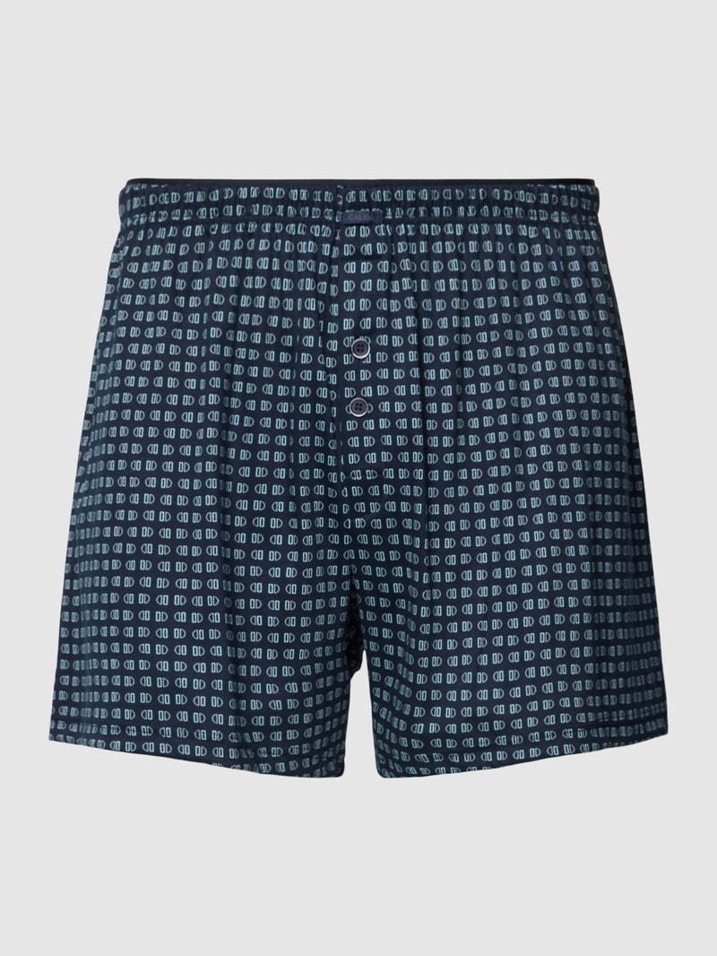 Boxershorts mit Allover-Muster in dunkelblau