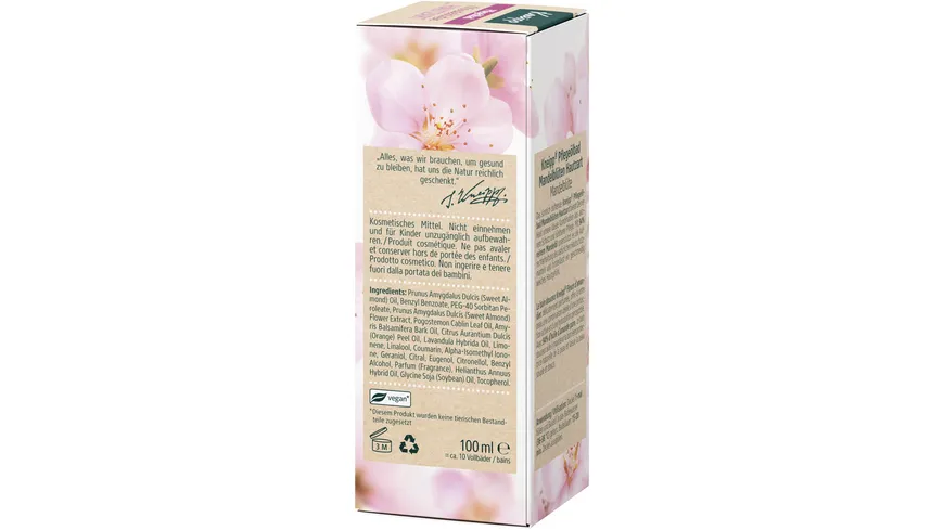 Kneipp Pflegebadöl Mandelblüten hautzart 100 ml