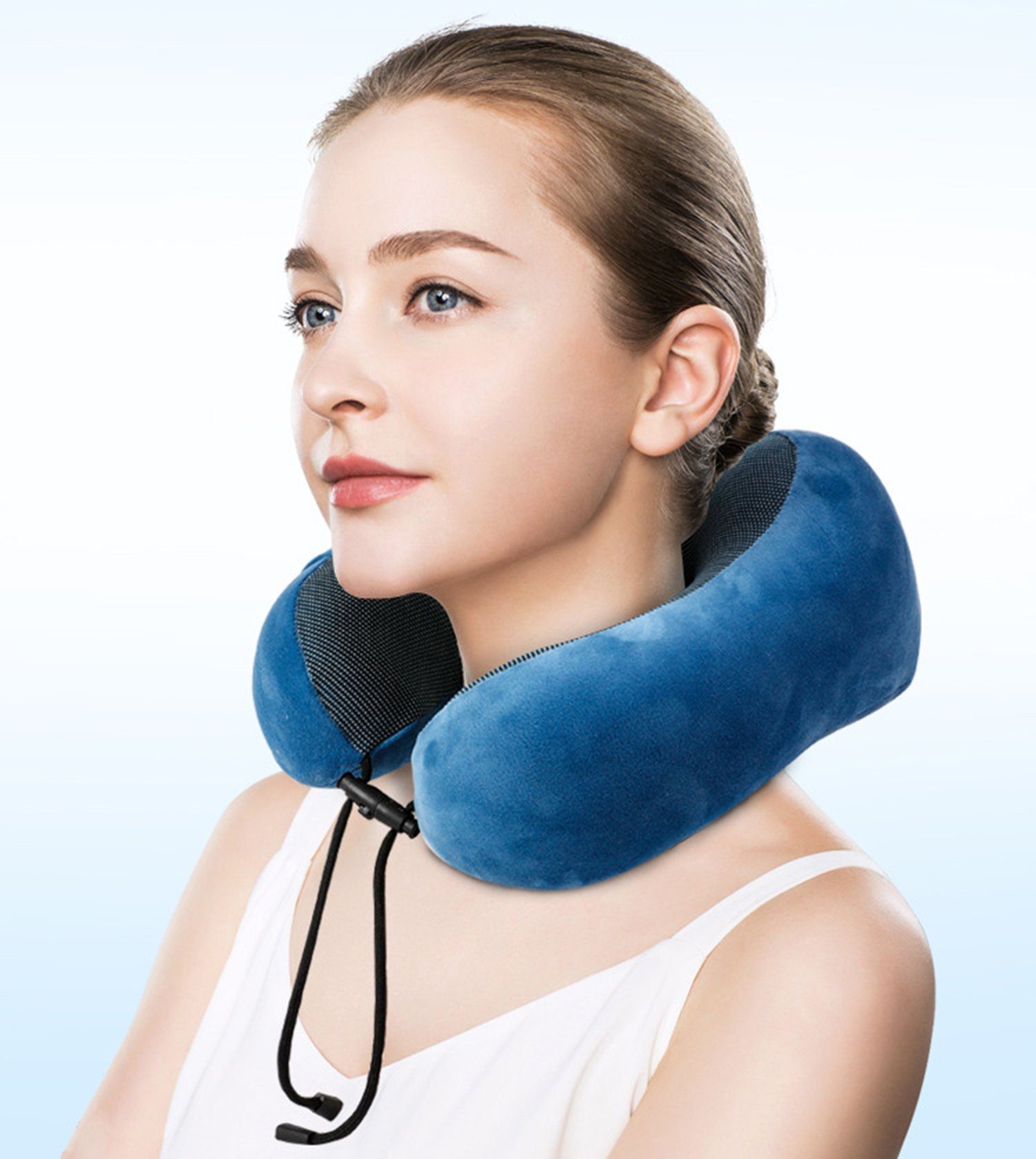 SCOHOME Nackenkissen Nackenkissen, Nackenhörnchen Memory Foam, Ergonomisch Gestaltetes Reisekissen, 1-tlg., Neuer Typ Nackenkissen Reise, für Flugzeug, Zug, Auto, Büro