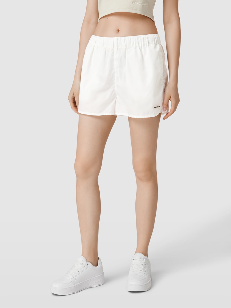 Bermudas mit elastischem Bund in weiß