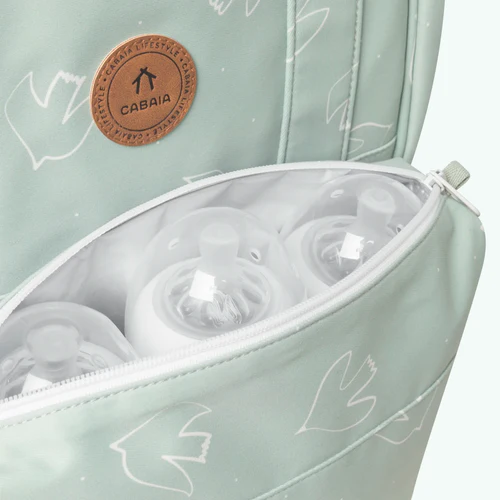 Mint green diaper bag from Aix-en-Provence