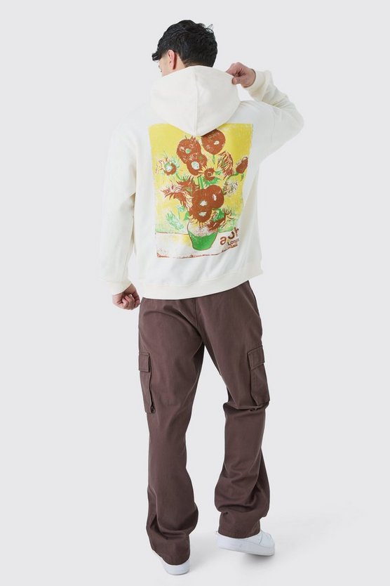 Oversize Hoodie mit lizenziertem Van Gogh Sunflowers Print