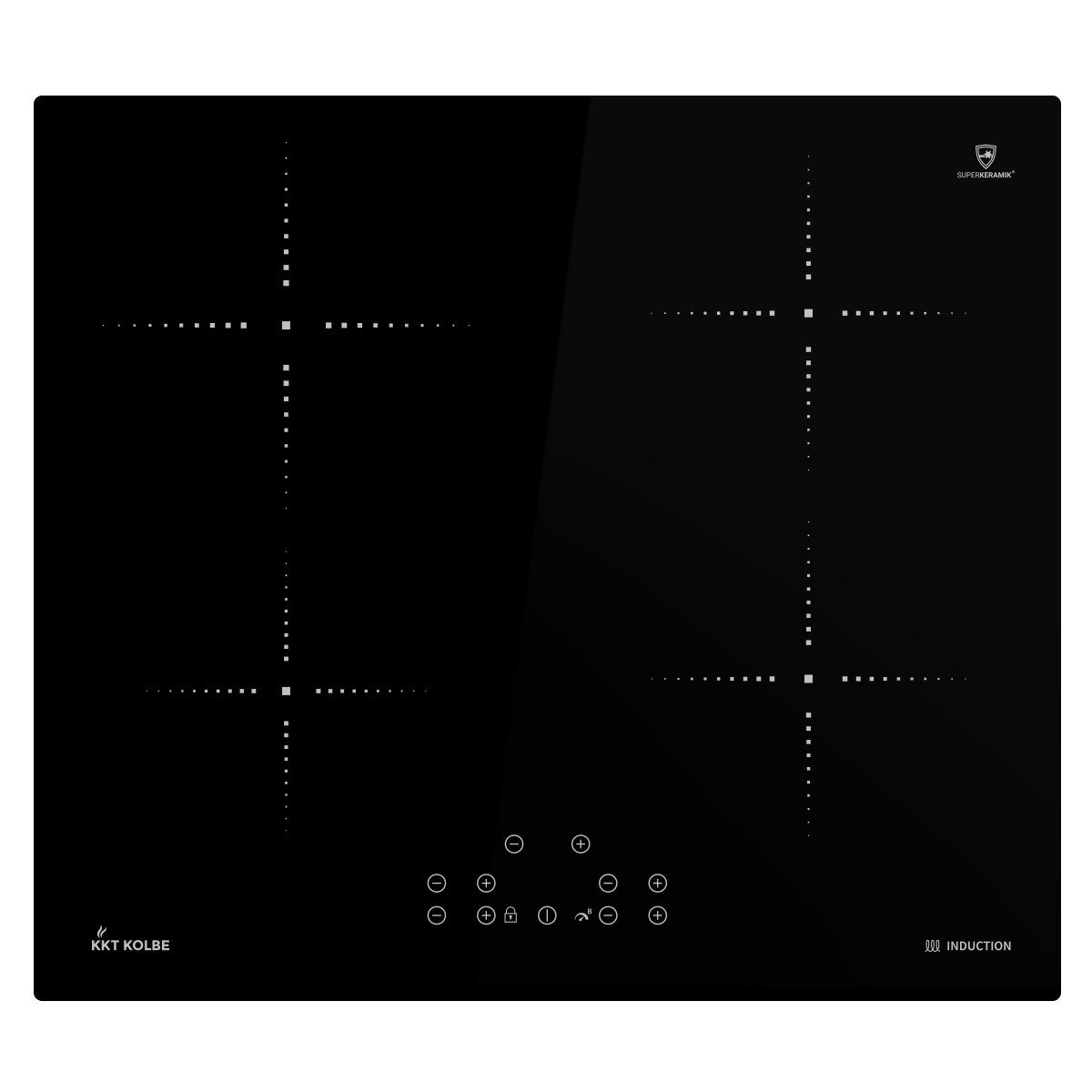 KKT KOLBE Induktions-Kochfeld IH5900RL, 59cm / Autark / 9 Stufen / 4 Zonen / Touch Control / LED-Anzeige