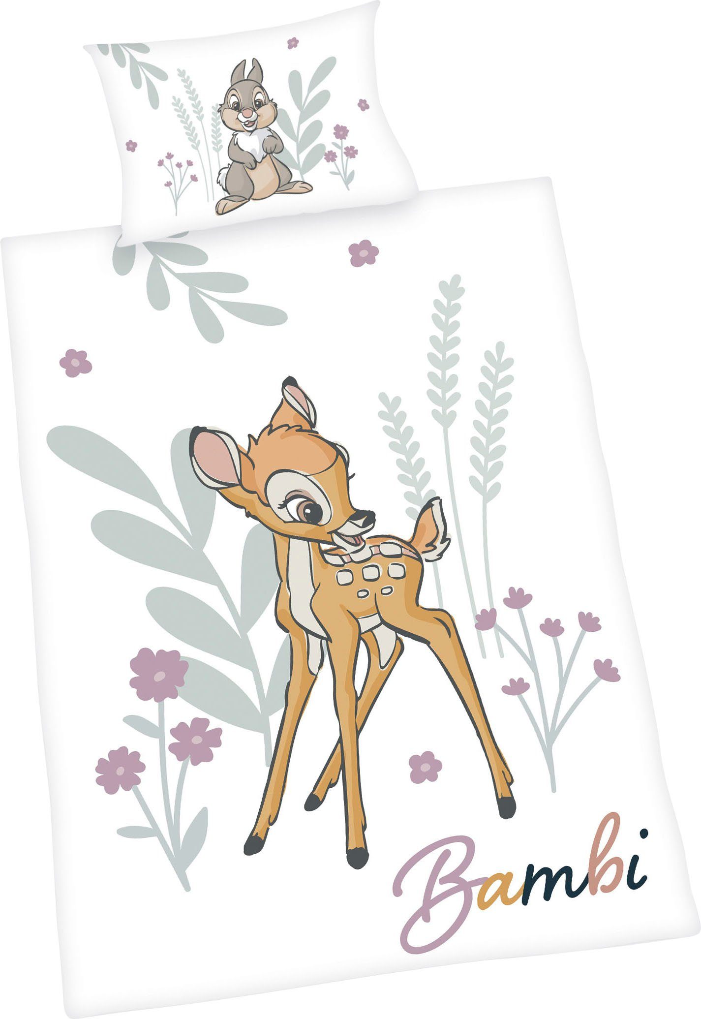 Babybettwäsche ´s Bambi, , Flanell, mit liebevollem Motiv