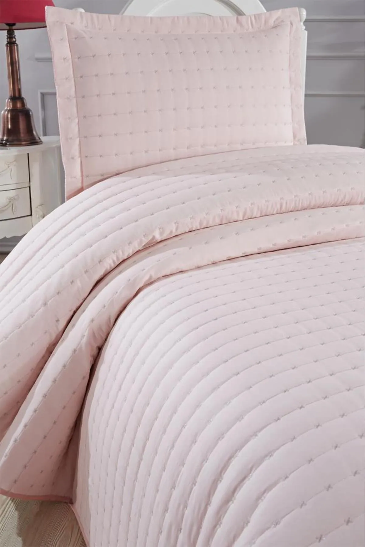 Çeyiz Diyarı  Gesteppte Tagesdecke „Dublin“ für Einzelbett, Puder