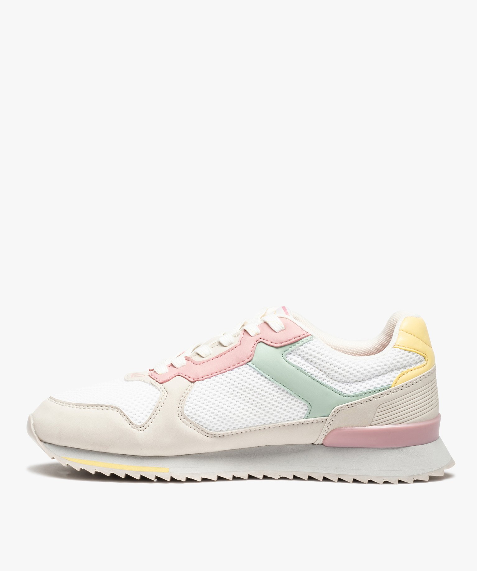 Baskets femme retro running colorées à lacets – Ellesse ... blanc | GEMO