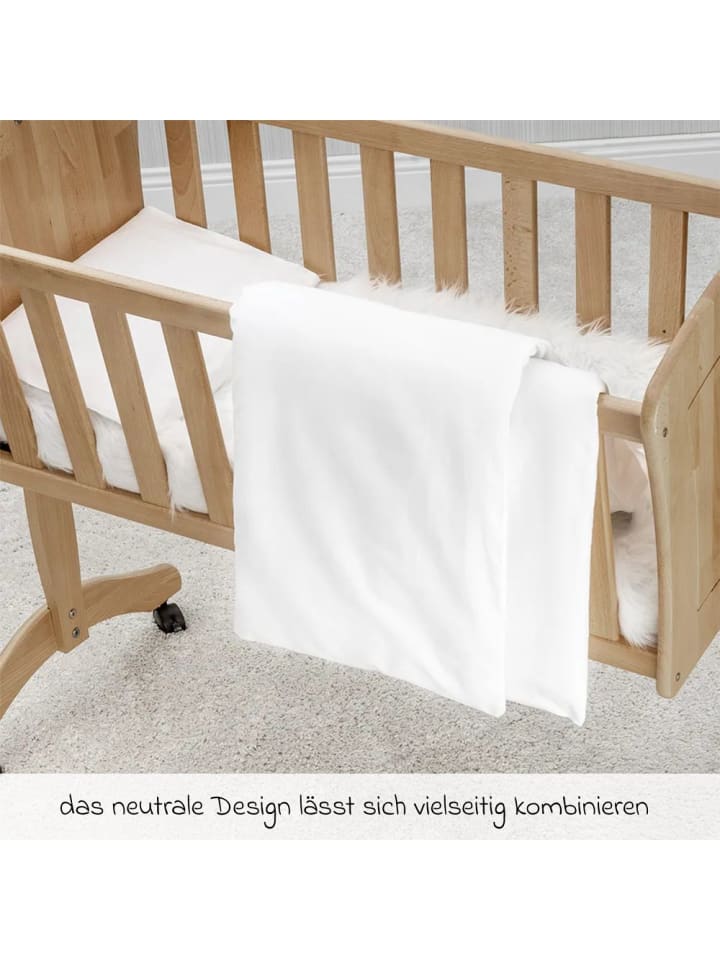 Makian Bettwäsche 80 x 80 cm - Uni Weiß in weiss günstig kaufen onesize