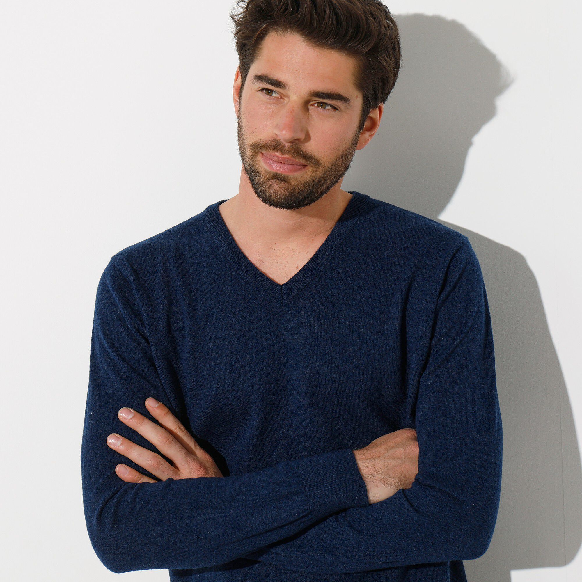 Pull col V 80% laine