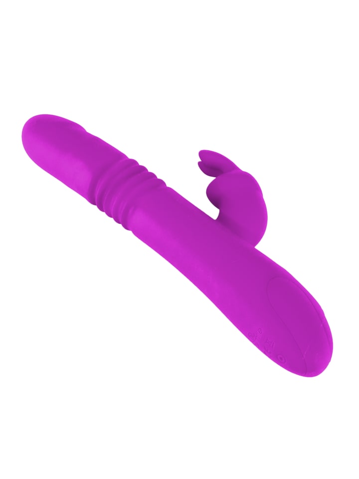 Sweet Smile Vibrator mit Stoßfunktion Thrusting Rabbit in pink günstig kaufen 26 cm