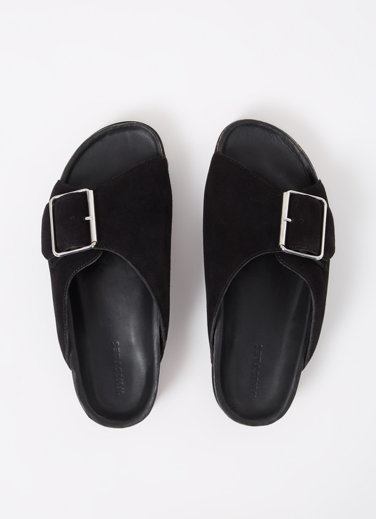 Whistles Ellery suede slipper with buckle detail