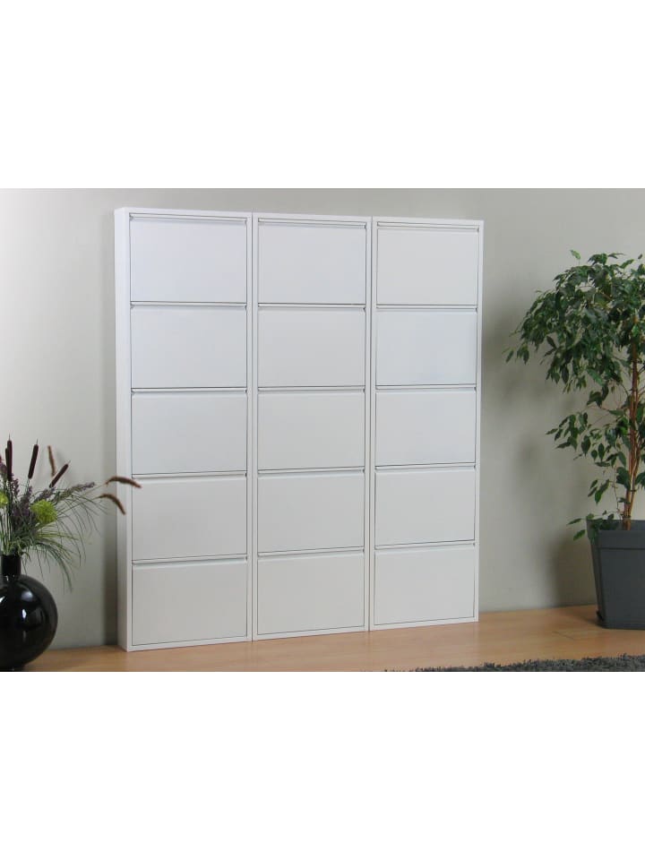 ebuy24 Schuhschrank Pisa Weiß 152 x 16 cm günstig kaufen onesize