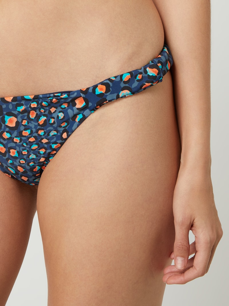 Bikini-Hose mit Leopardenmuster in ozean blau