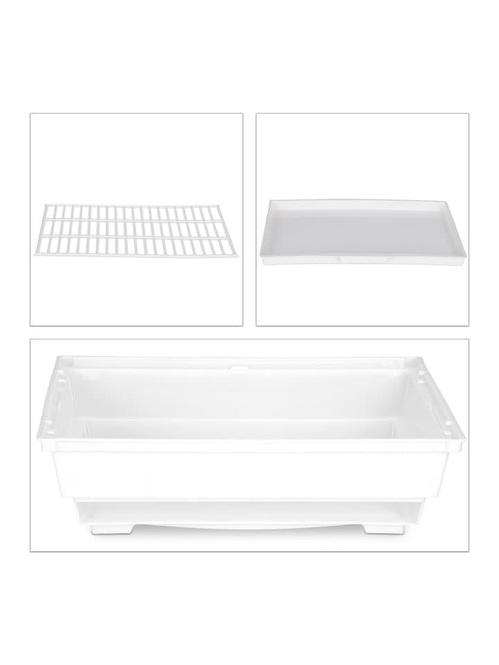 relaxdays Vogelkäfig in Weiß - (B)34,5 x (H)49,5 x (T)31 cm günstig kaufen onesize