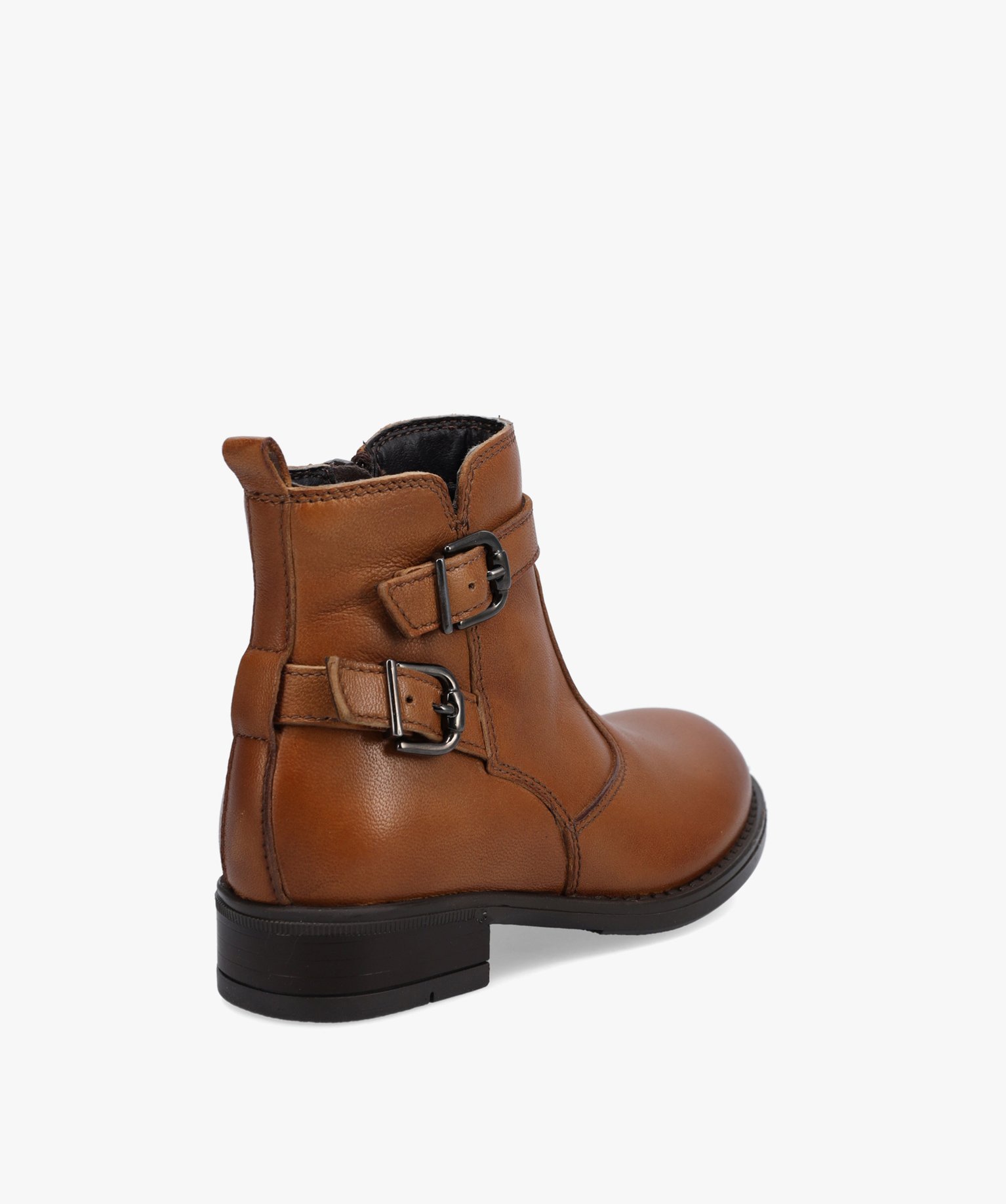Boots fille unies style cavalière dessus cuir - Tanéo camel | GEMO