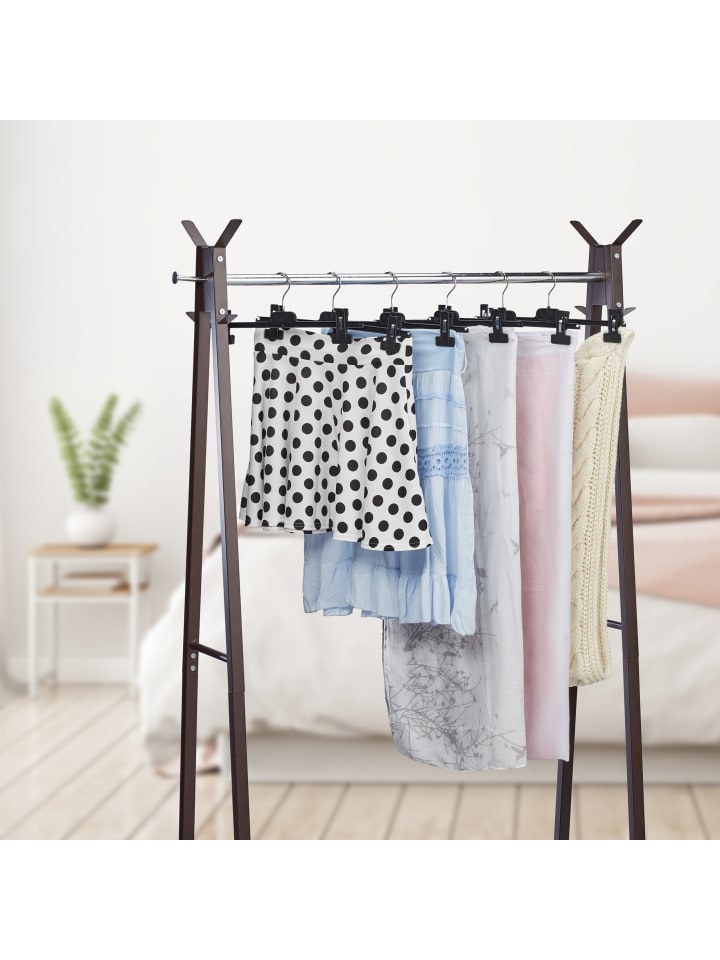 relaxdays 10er-Set: Hosenbügel in Schwarz günstig kaufen onesize