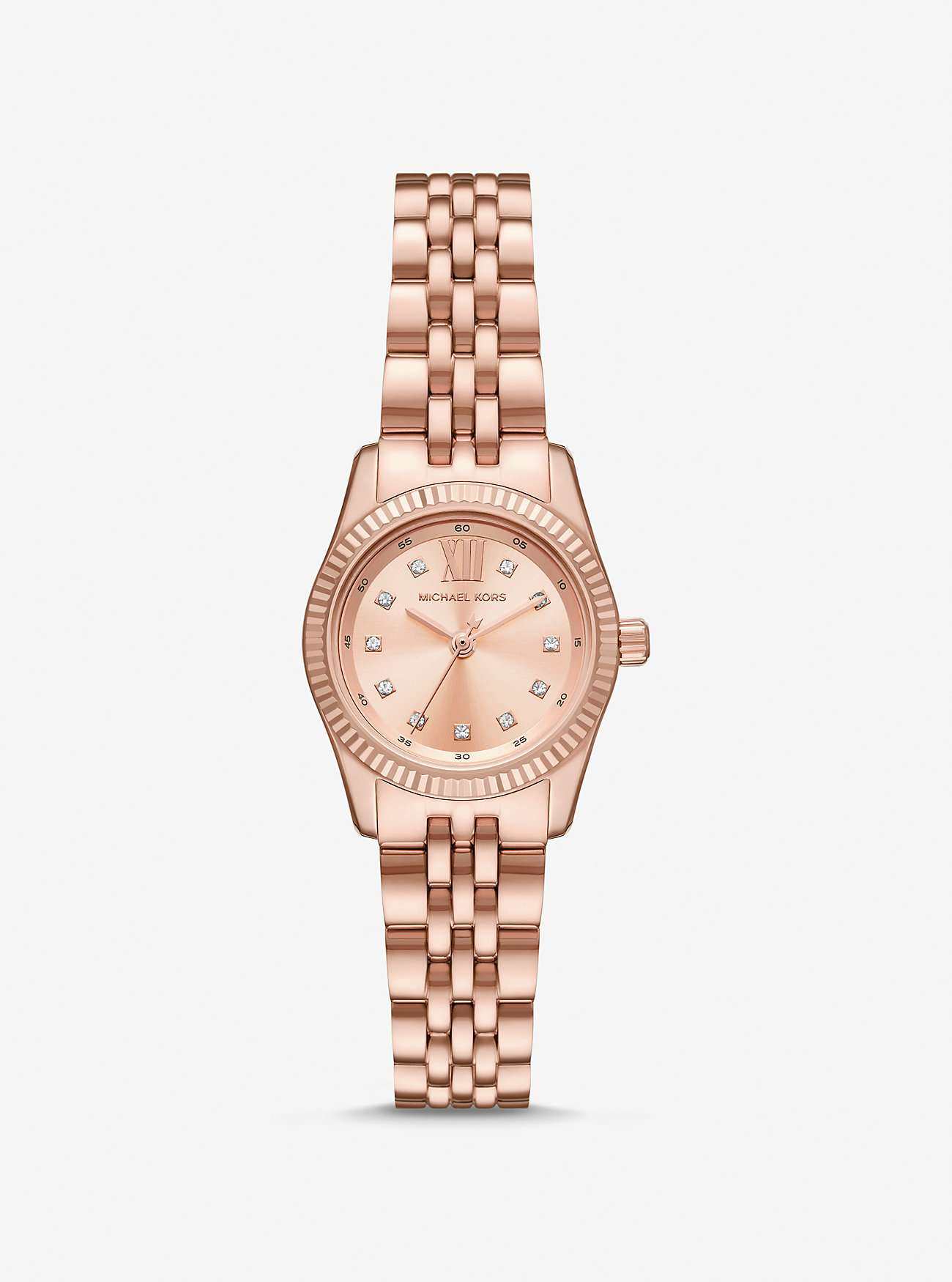 Petite Lexington Pavé Rose Gold-Tone Watch - ROSE GOLD