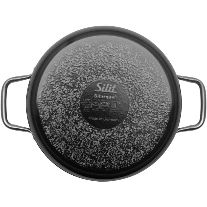 Silit Silargan® Compact Bratentopf mit Deckel, 24 cm, Black