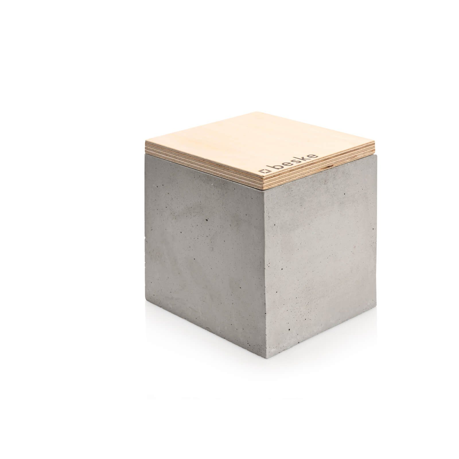 beske Gartenfackel Betonfeuer® - Kea mit Dauerdocht Kerzenfresser Tischfeuer (13x13x13)