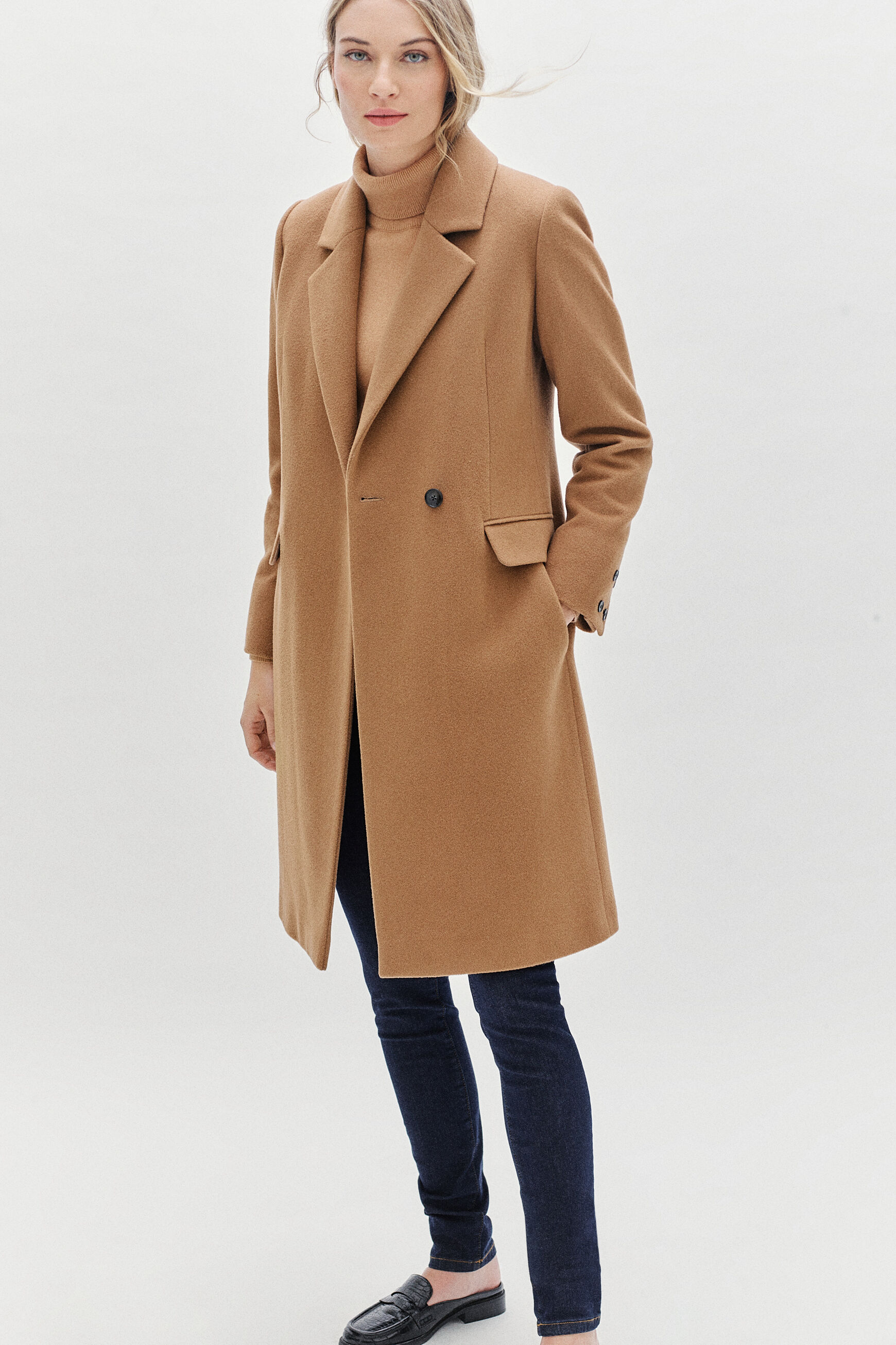 manteau norton camel femme