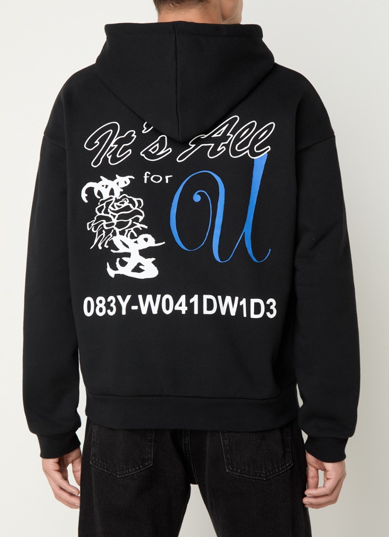 Bluza z kapturem Obey For You z nadrukiem z przodu i z tyłu.