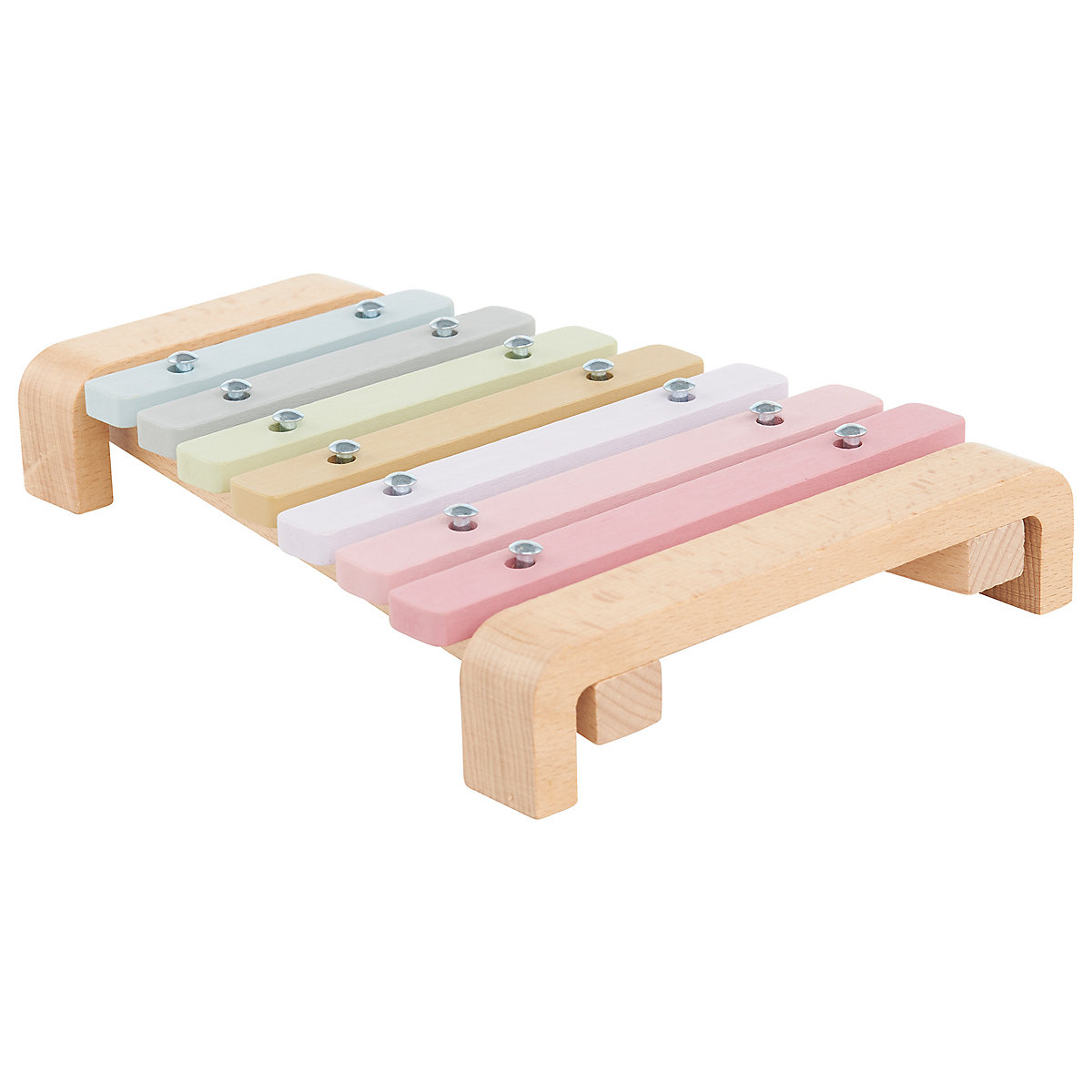 Xylophone, Pädagogisches Spielzeug für die Kleinsten, Holzkisten für Kleinkinder, Bunte Zipfelsteine mit 2 Sticks, Bunte Musikinstrument