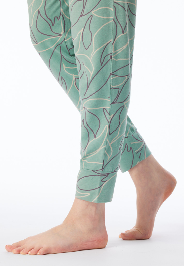 Hose lang Bündchen Blumen multicolor - Mix+Relax