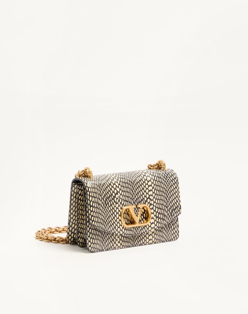 Valentino Garavani Vain Cobra Print Elaphe læder skuldertaske