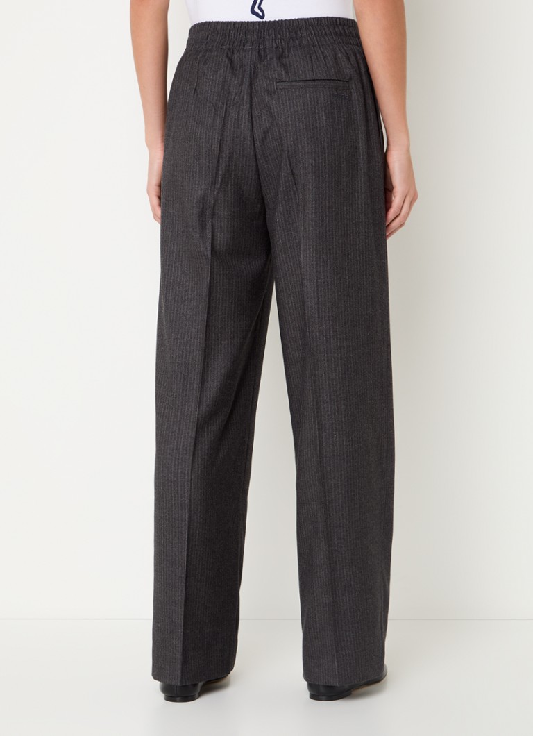 OLAF High waist wide fit trousers with pinstripe