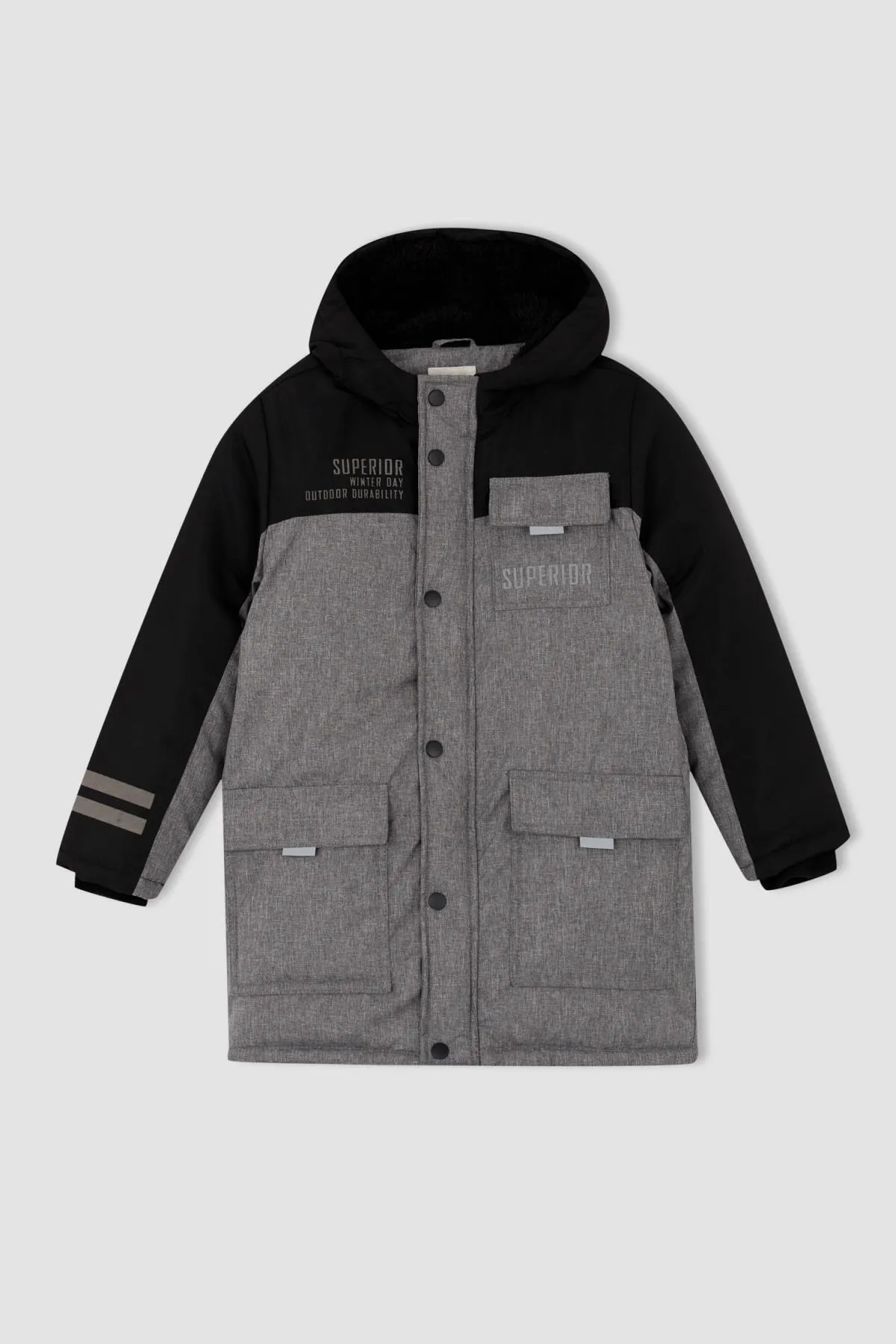 DeFacto  Jungenparka mit Kapuze und Plüschfutter