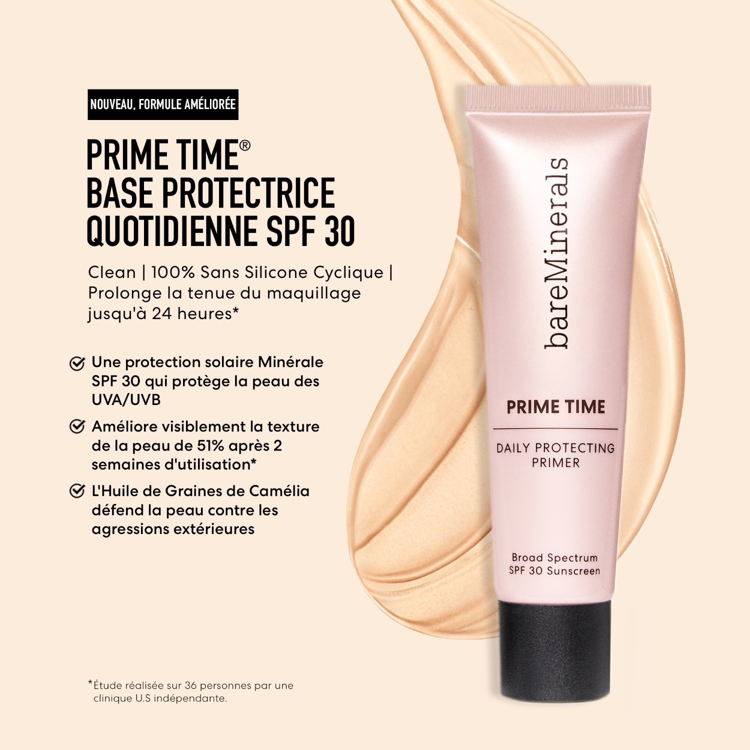 bareMinerals Hidratáló és Világosító Alapozó