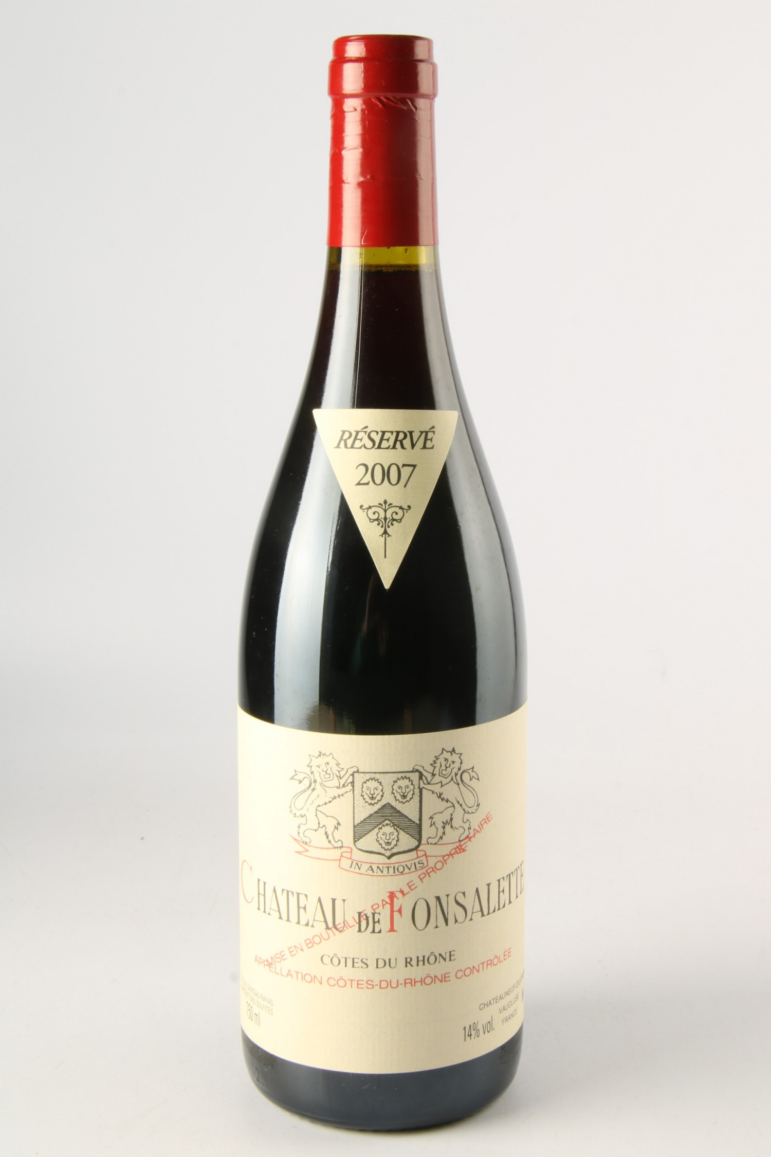 Vin 2007 CHÂTEAU DE FONSALETTE 2007, Côtes du Rhone. Vin ancien - SoDivin
