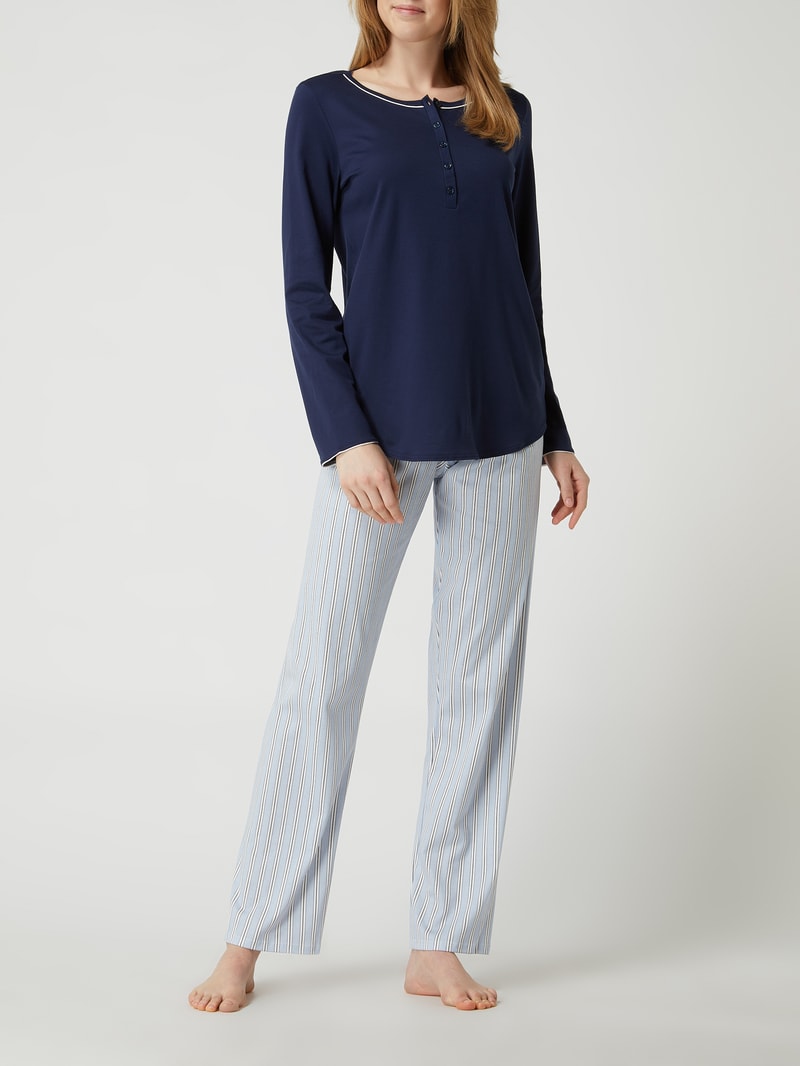 Pyjama aus Baumwolle Modell 'Sweet Dreams' in blau