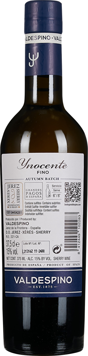 Valdespino Sherry Fino Inocente Single Vineyard Dry Halbflasche