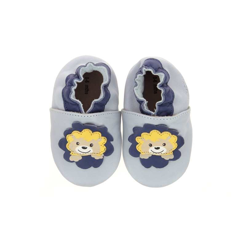Chaussons cuir tannage vegetal Happy Lion