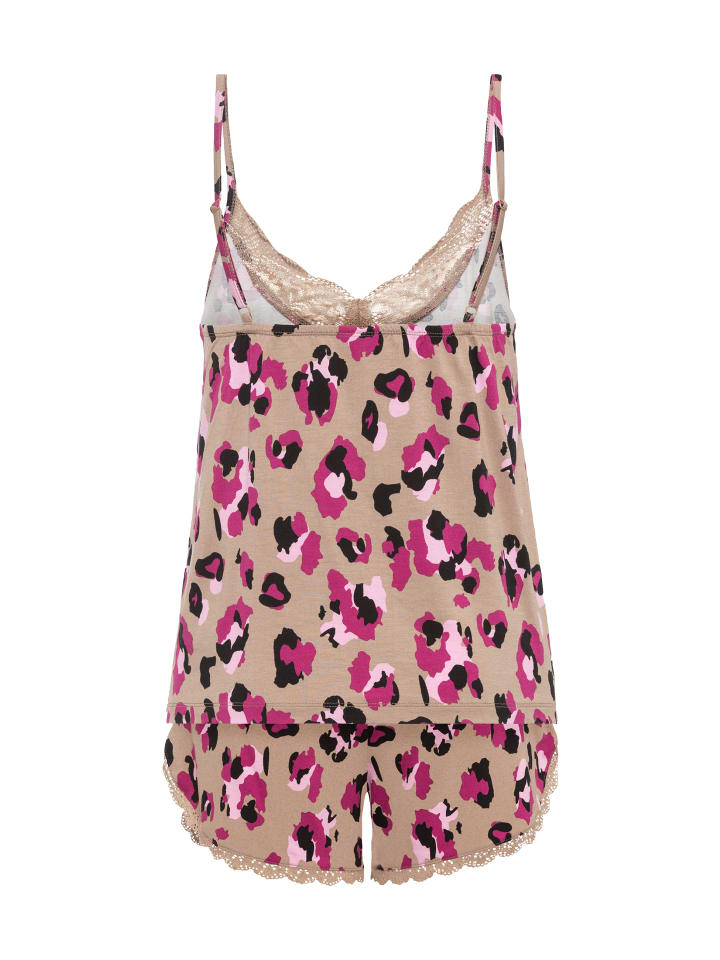 LASCANA Shorty in pink-beiger Leoprint günstig kaufen