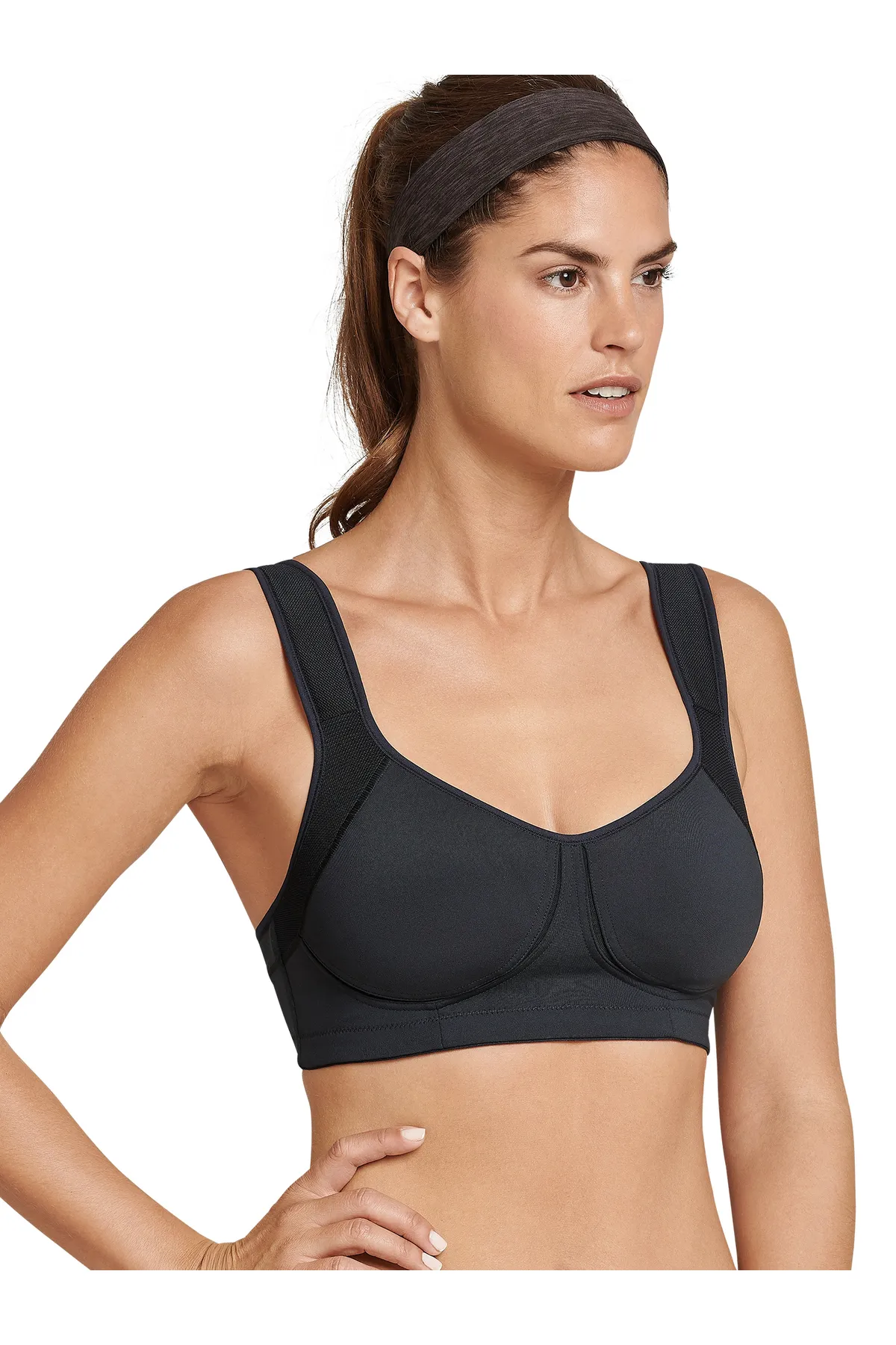 Schiesser  Sport-BH - Schwarz - Unifarben
