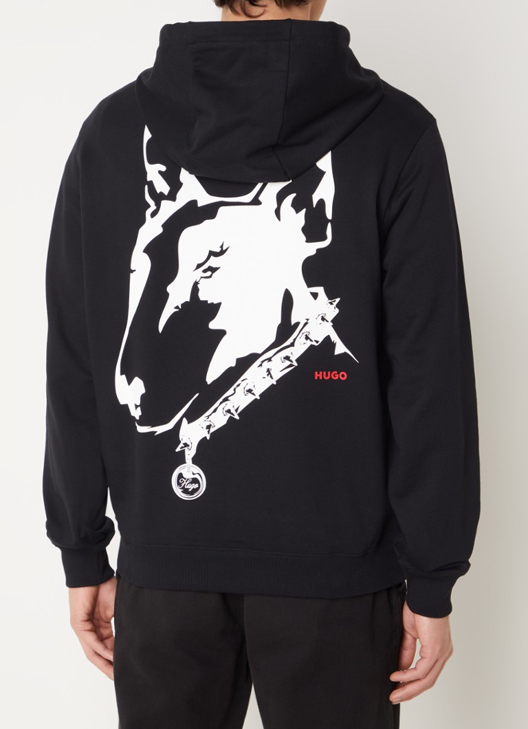 HUGO BOSS Dammico hoodie with logo and back print