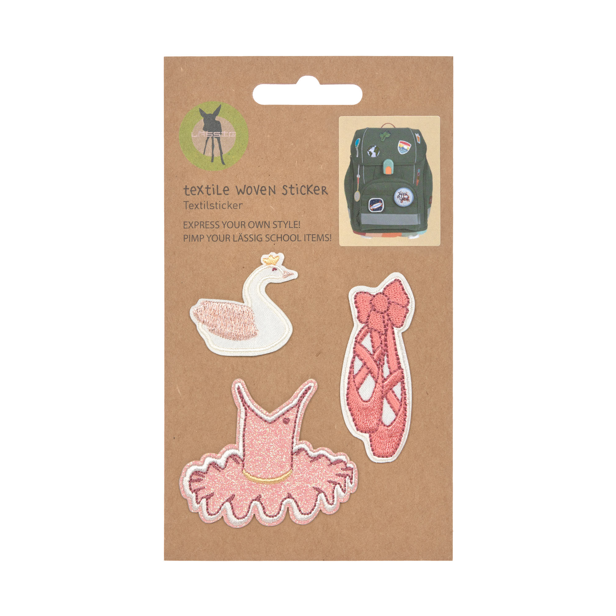 Textil-Sticker (3 Stk) - Stick on, Ballett
