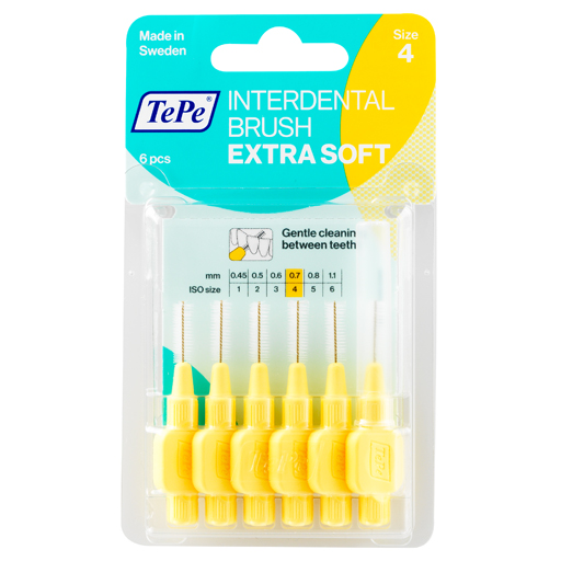 TEPE Interdentalbürste Original 0,7mm ISO 4 gelb  6 St  Zahnbürste